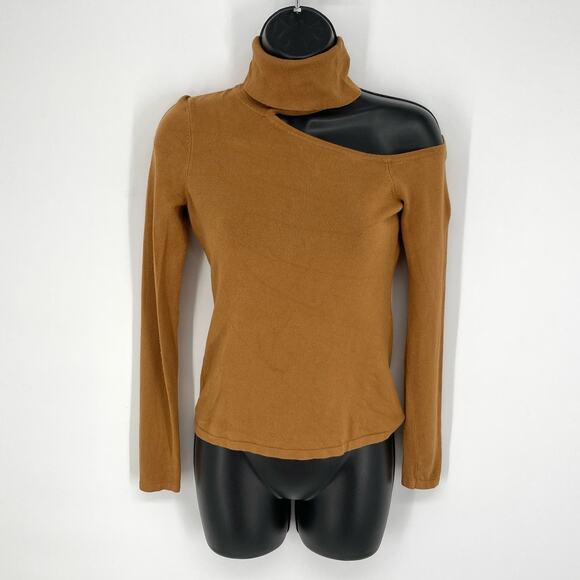 L’Agence Nicky Cutout Turtleneck Sweater Size XS Ginger Long Sleeves Knit - Picture 1 of 8